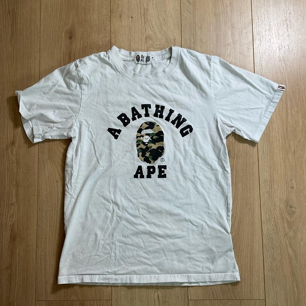A BATHING APE 1ST CAMO COLLEGE TEE Size M